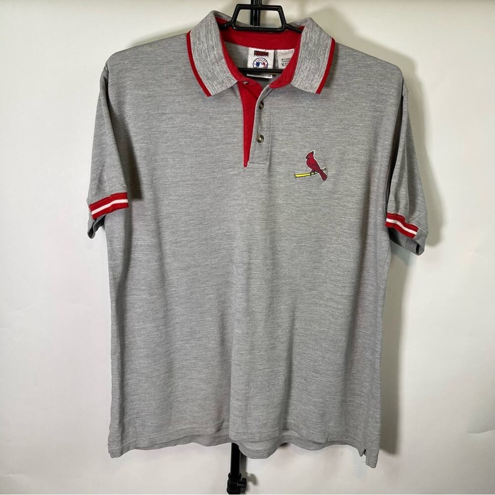 Vintage Iron Knights St Louis Cardinals Grey Polo Size XL Men’s